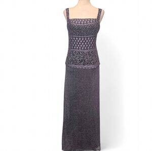 Onyx Nite‎ Sleeveless Floor Length Gown Dress Size 14